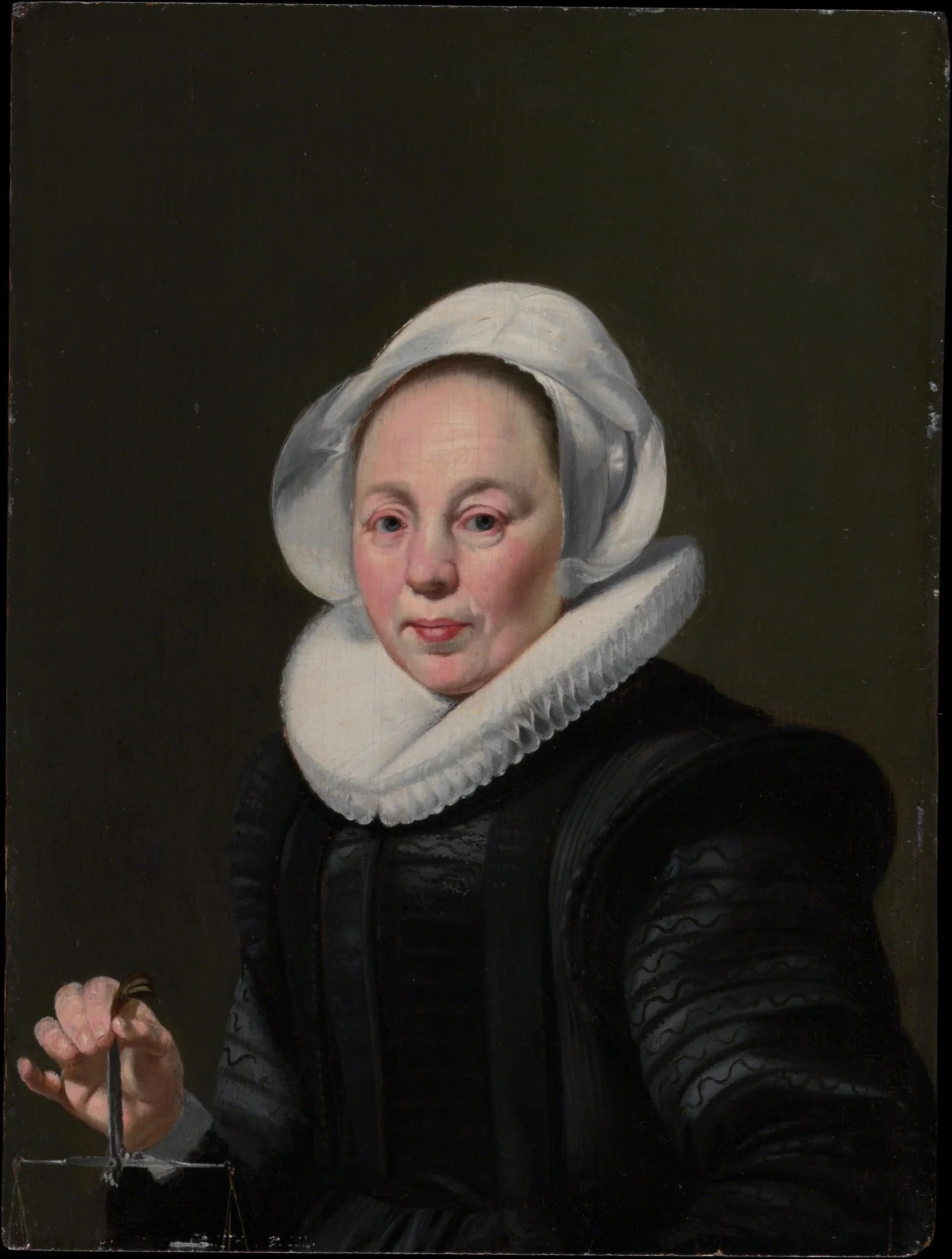 Portrait of a Woman with a Balance, detail