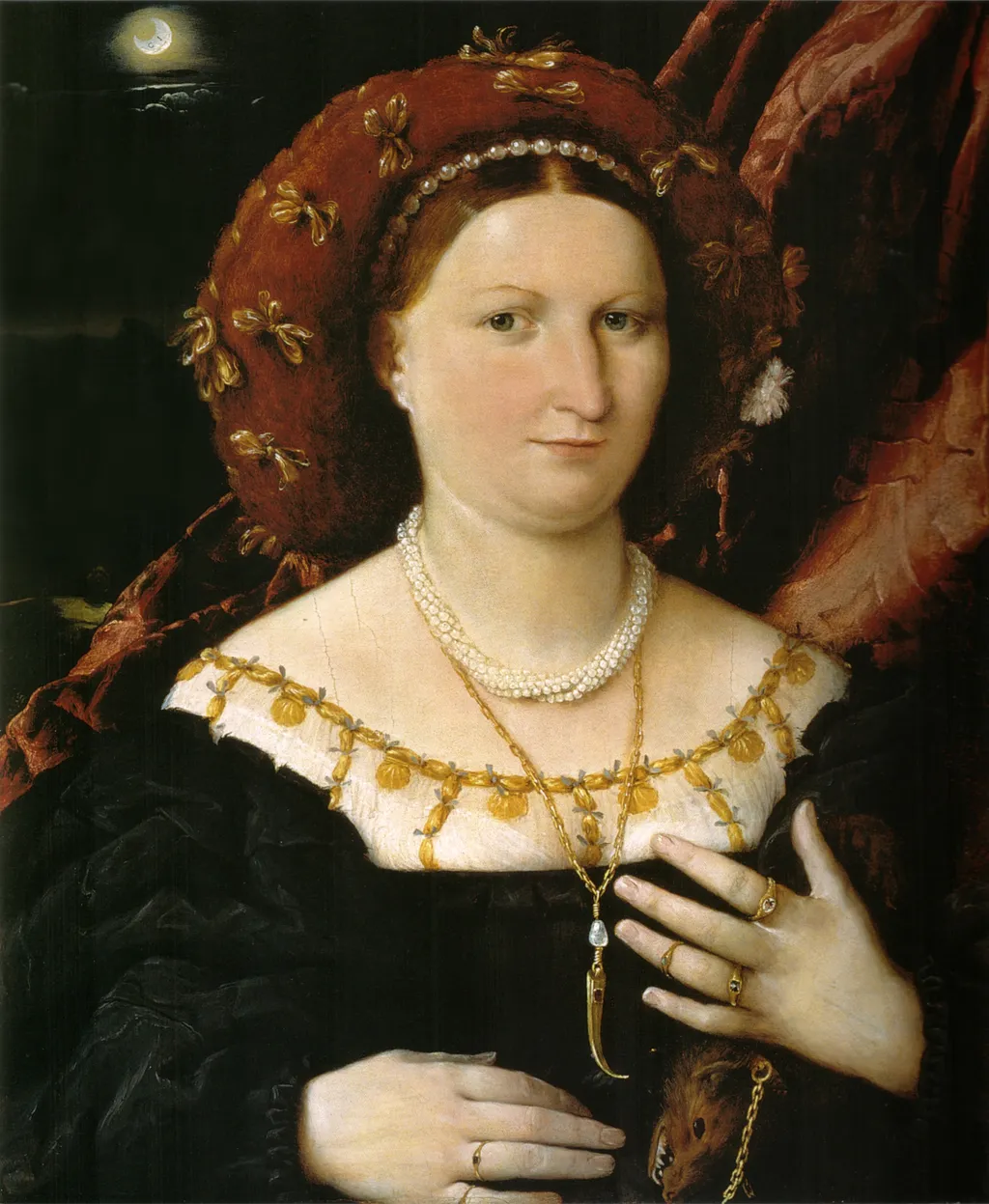 Portrait of Lucina Brembati, by Lorenzo Lotto, oil, 1520
