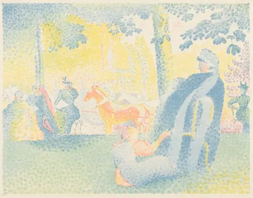 In the Park, by Henri Edmond Cross, ink, 1883