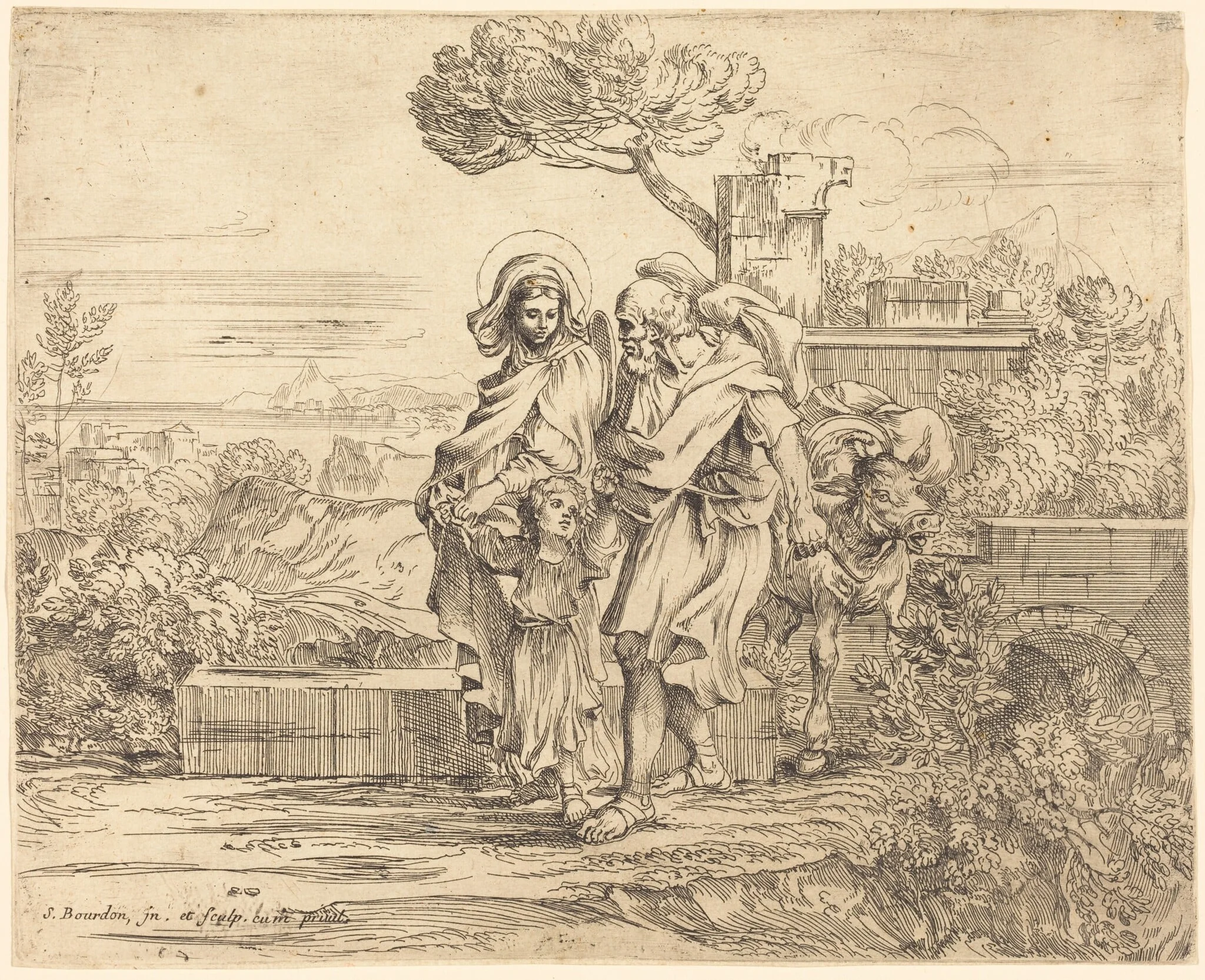 The Rest on the Flight into Egypt, detail