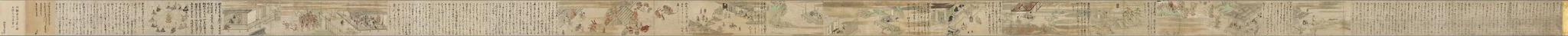 The Illustrated Miraculous Origins of the Yūzū Nenbutsu School, detail
