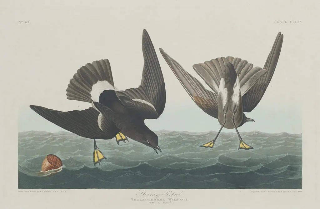 Stormy Petrel, by Havell, Jr., Robert, ink, 1835