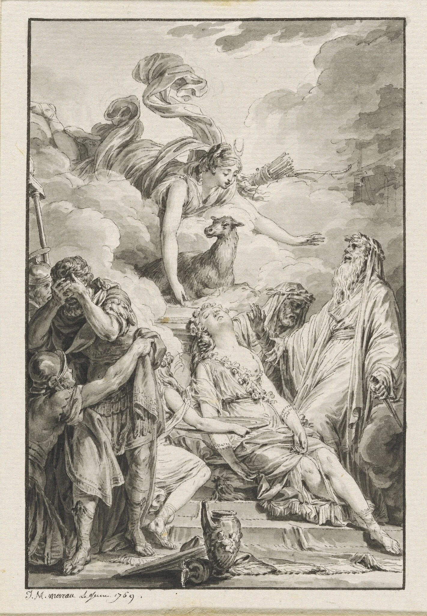 The Sacrifice of Iphigenia, detail
