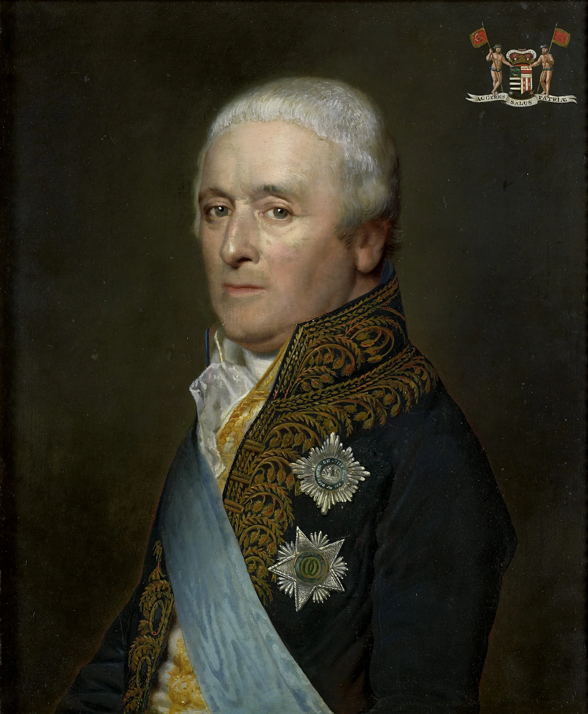 Portrait of Adriaen Pieter Twent, Count of Rosenburg, Minister of Public Works, Minister of the Interior, Chamberlain of King Louis Napoleon, detail