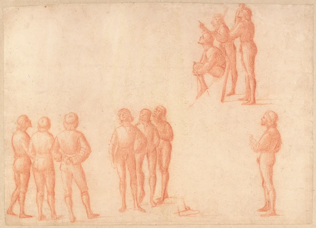 Groups of Male Figures, by Vittore Carpaccio, ink, 1514