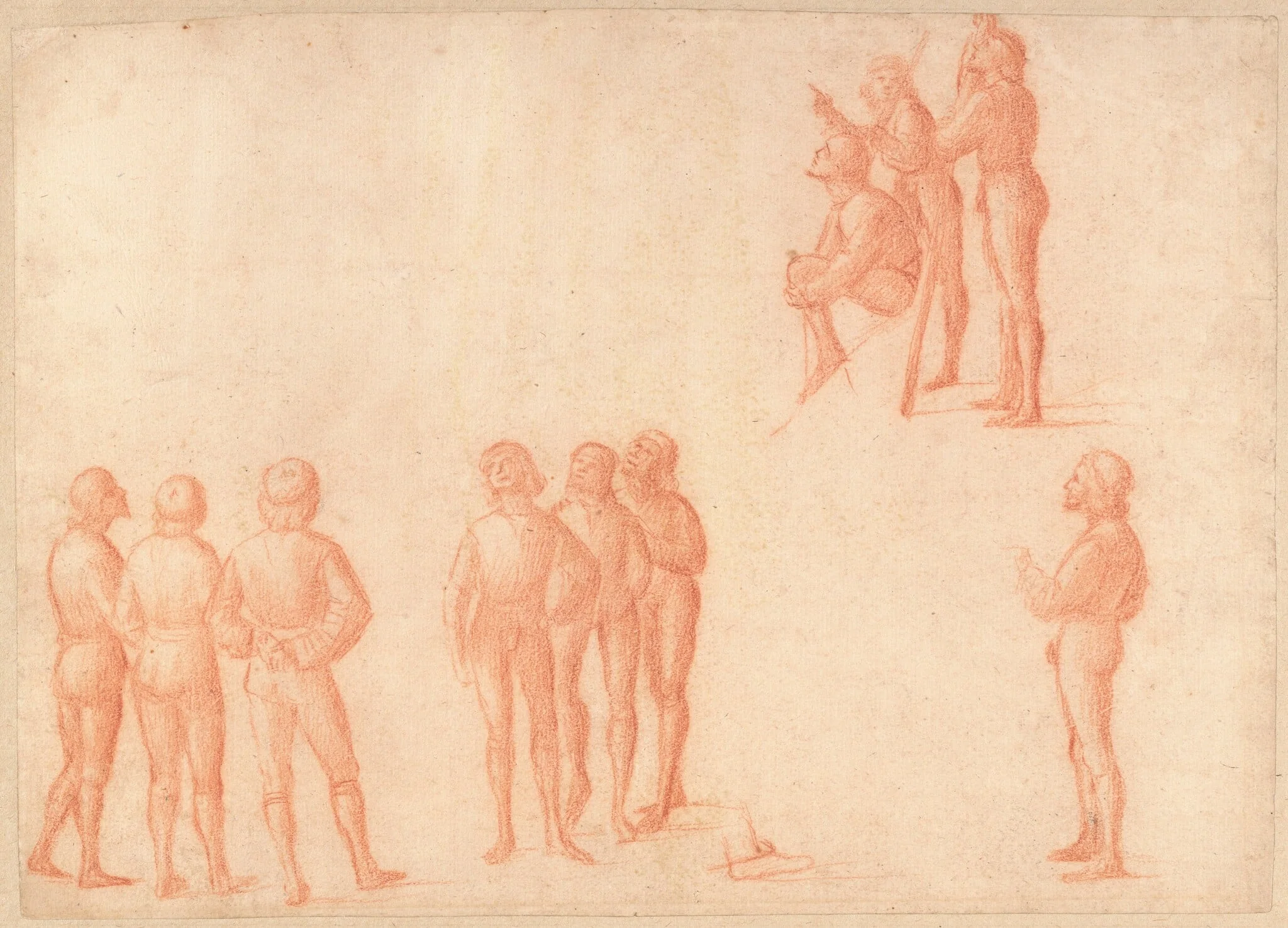 Groups of Male Figures, detail