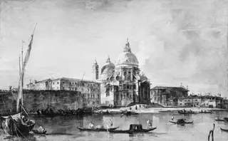 Santa Maria della Salute, by Francesco Guardi, oil, 1760
