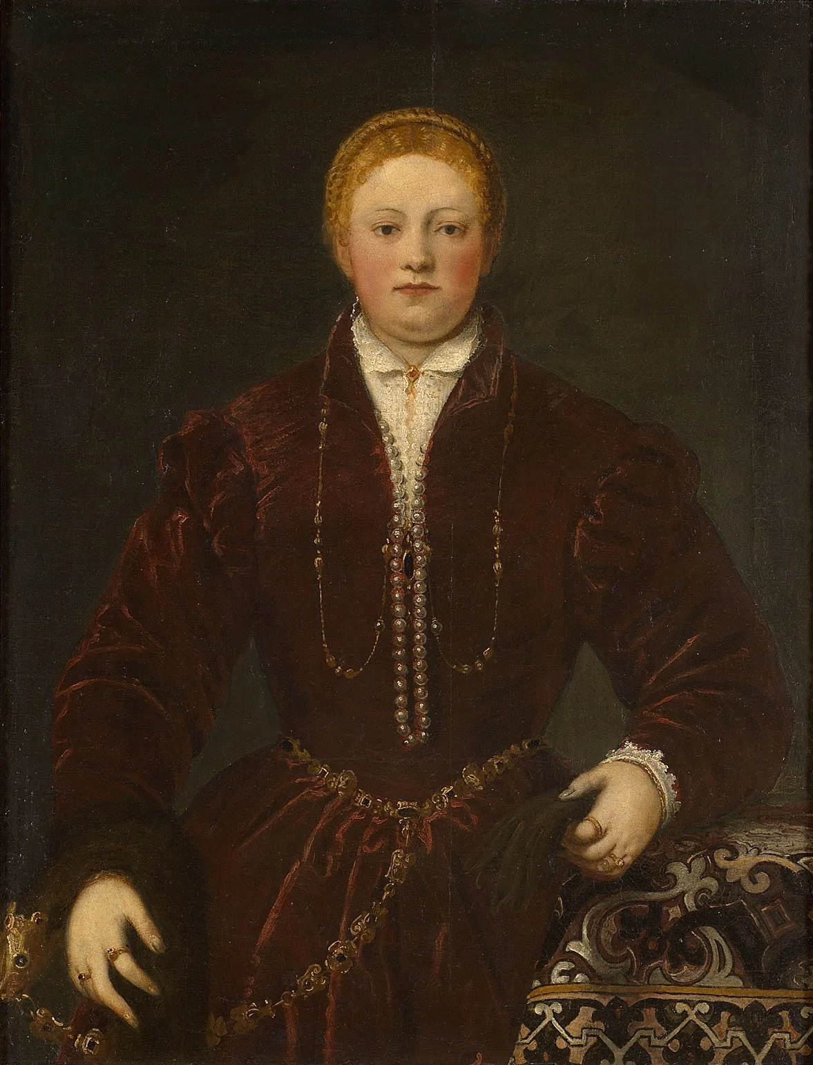 Portrait of a Young Lady, detail