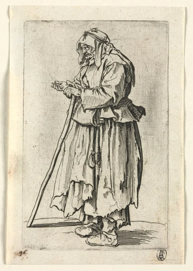 The Beggars: Beggar Woman Coming to Receive Alms, detail