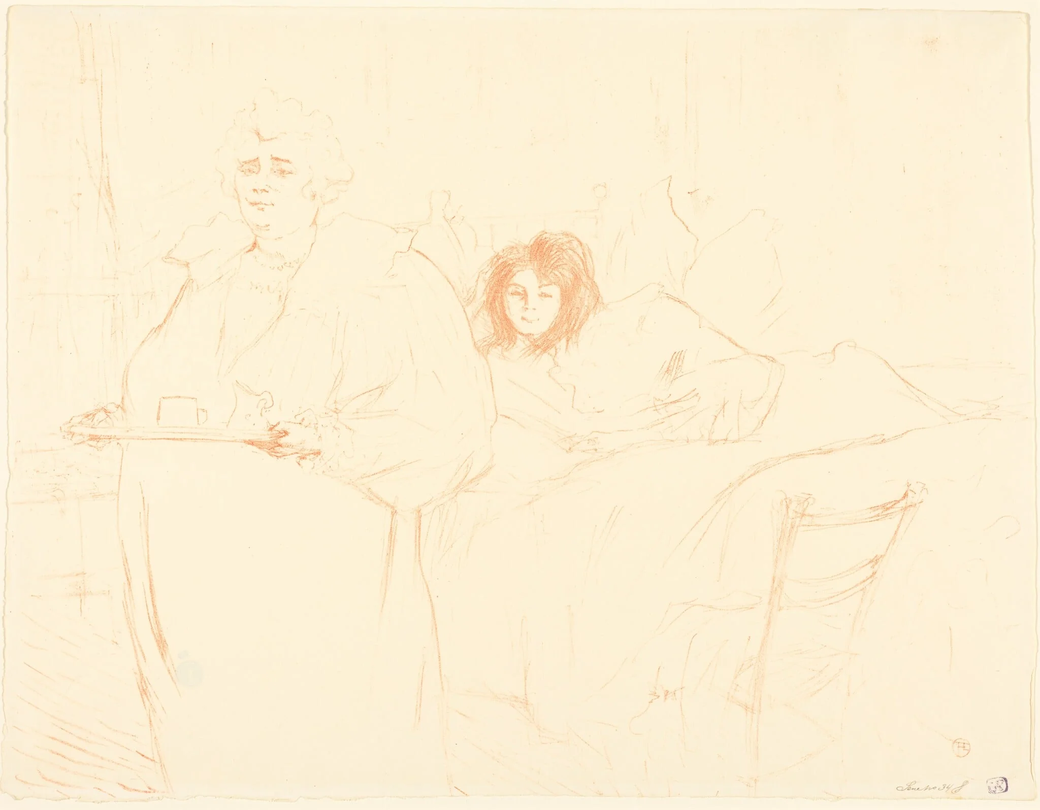 Woman with a Tray (Femme au plateau), detail