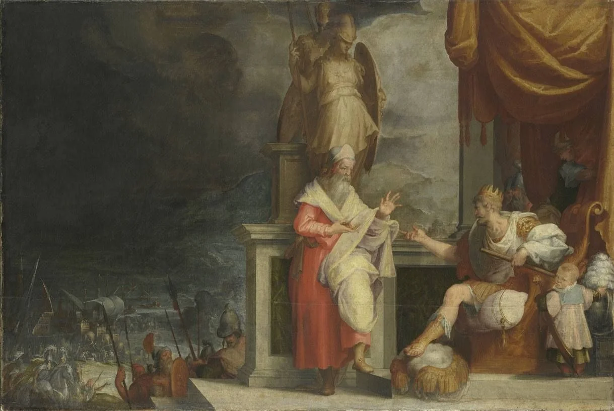 Darius weist die Ratschläge des Charidemus zurück, detail