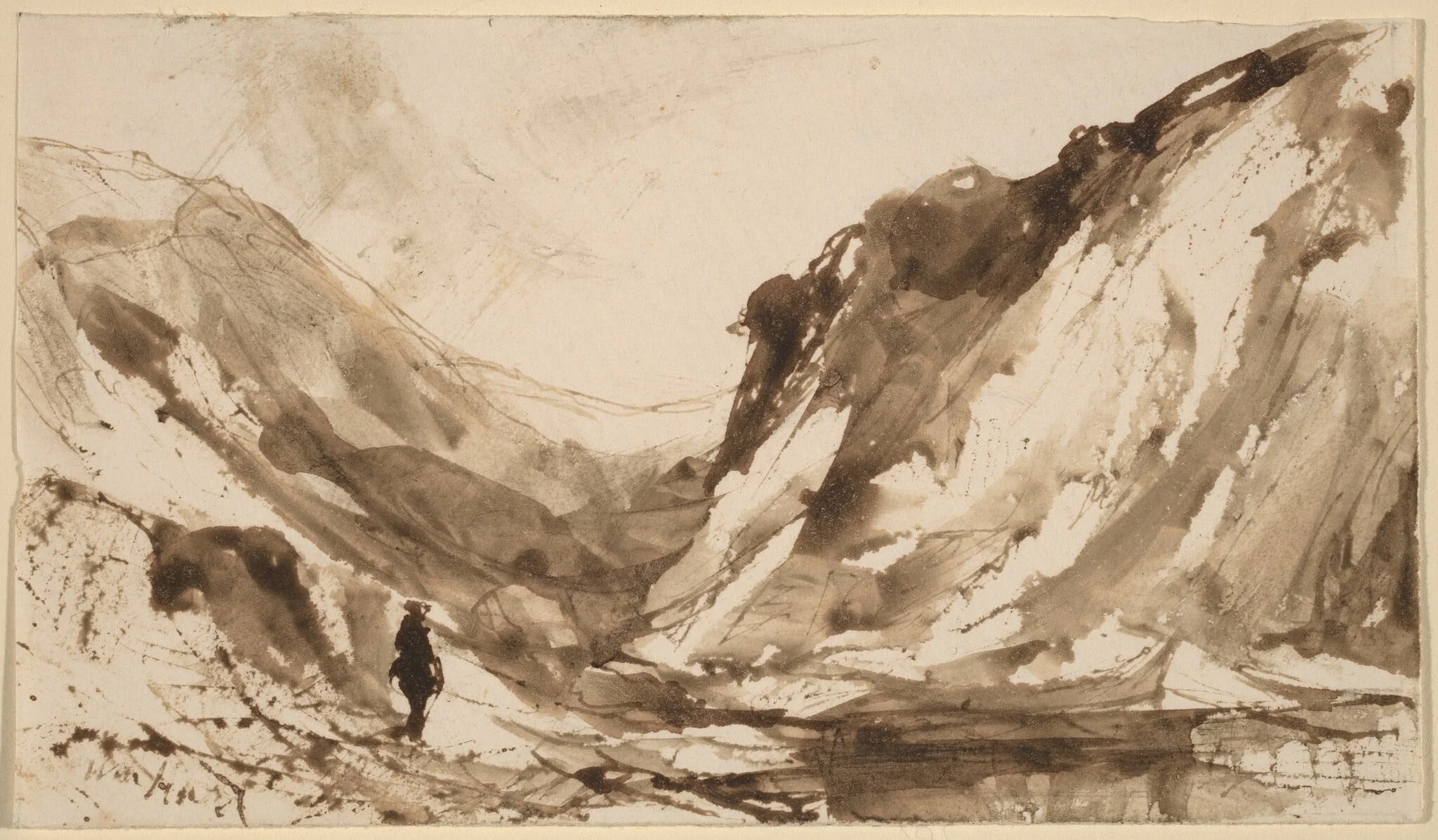Deep Valley in Mountainous Landscape, detail