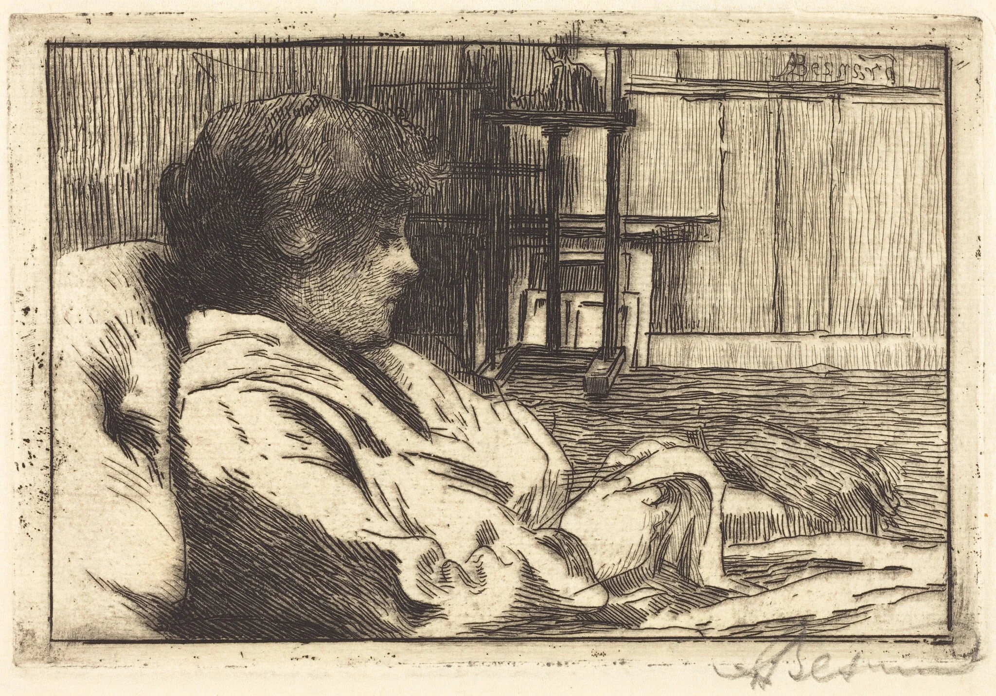Woman Reading in the Studio (La Lecture dans l'atelier), detail