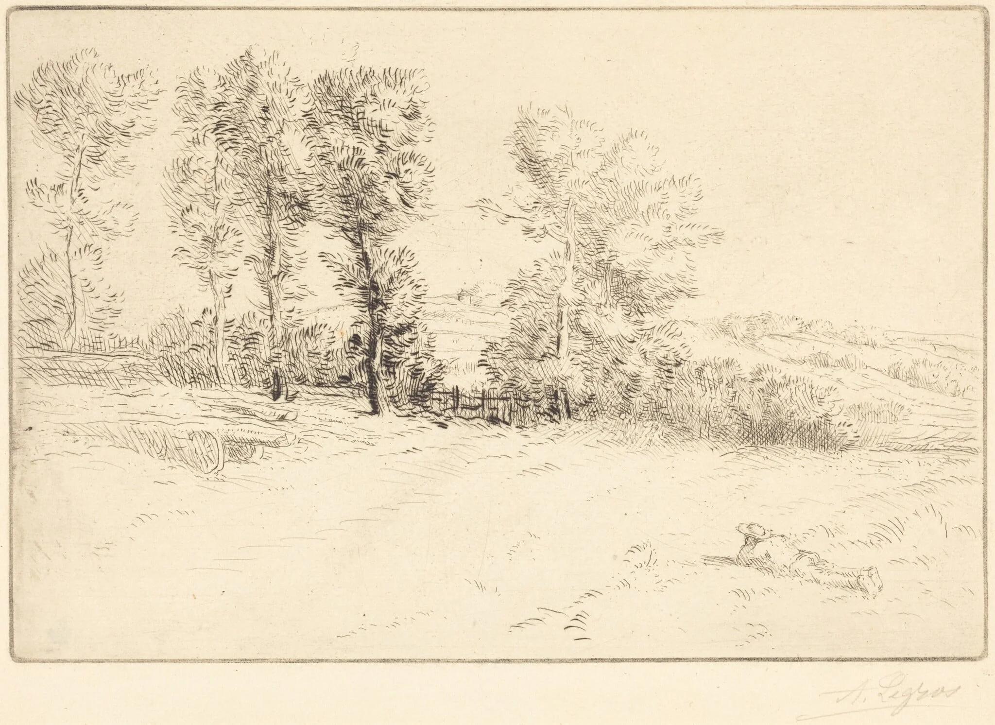 Meadow in Sunshine (Le pre ensoleille), detail