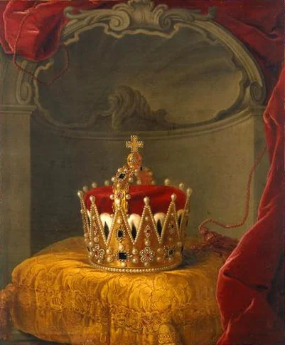 Picture of the baroque copy of the Austrian archiducal crown, detail