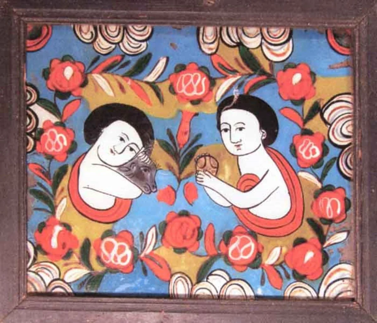 Iisus și Ioan, copii (Ioan cu mielul), detail