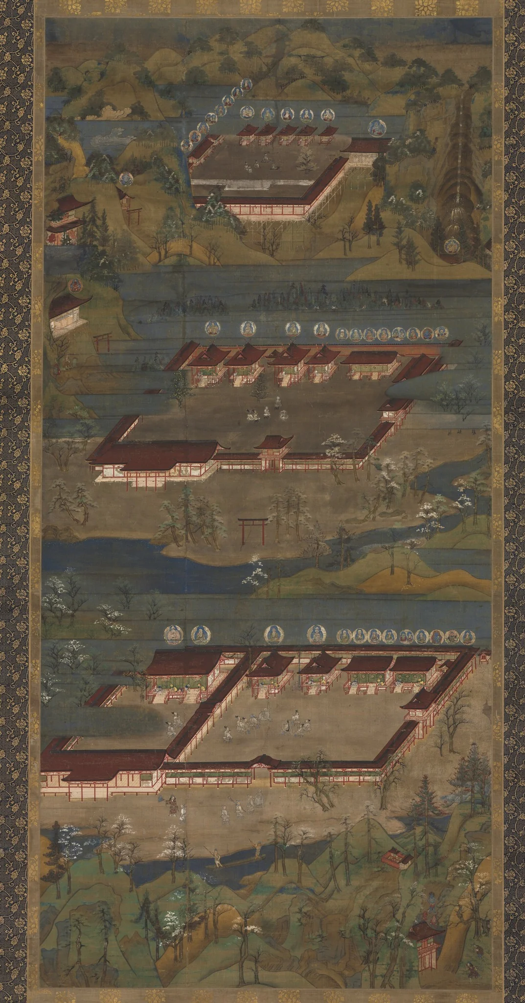 Mandala of the Three Shrines at Kumano, detail