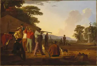 Shooting for the Beef, by George Caleb Bingham, oil, 1850