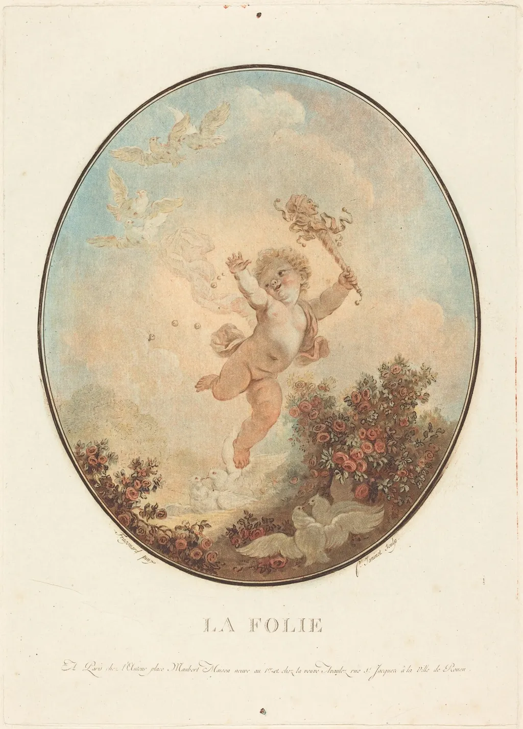 La folie, by Jean-François Janinet, ink, 1777