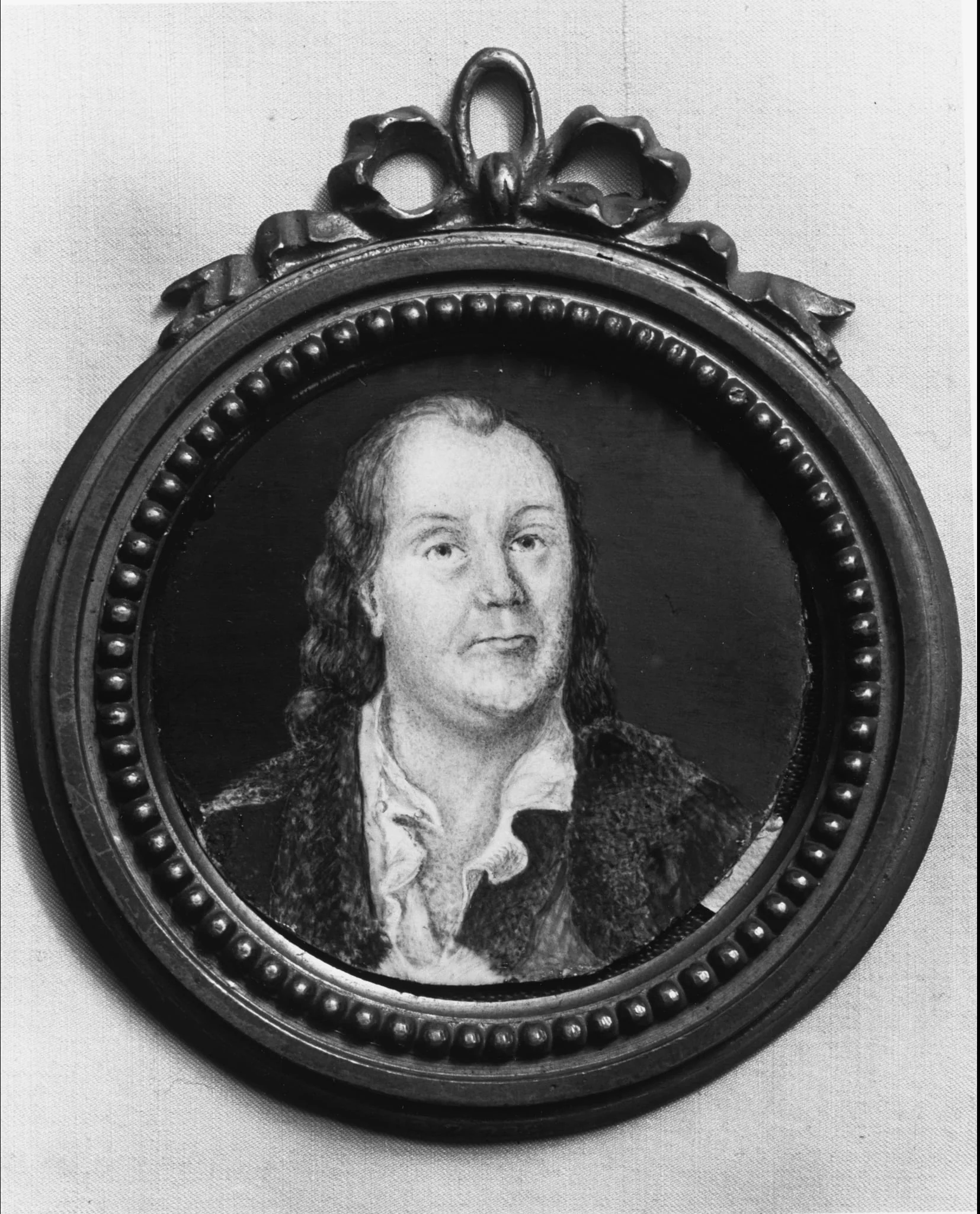 Plaque Portrait of Benjamin Franklin, detail