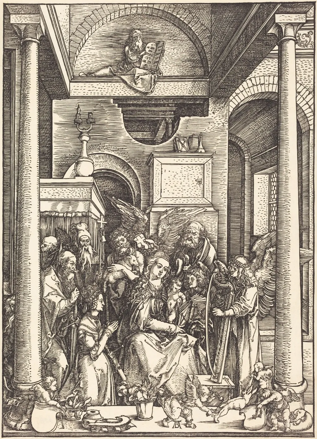 The Glorification of the Virgin, by Albrecht Dürer, ink, 1504