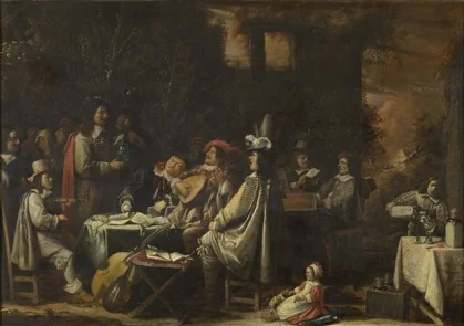 Meeting of rhetoricians, detail