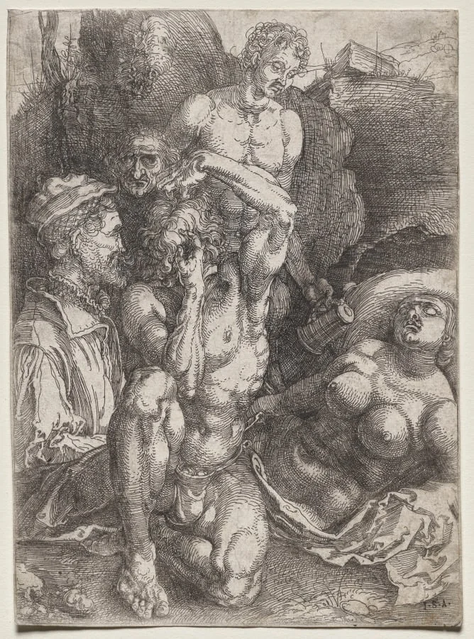 Group of Five Figures, detail