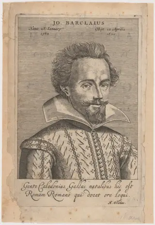 John Barclay, by Claude Mellan, ink, 1623