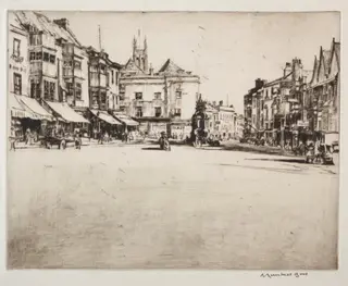 The Market Place, Wells, by Muirhead Bone, 1924