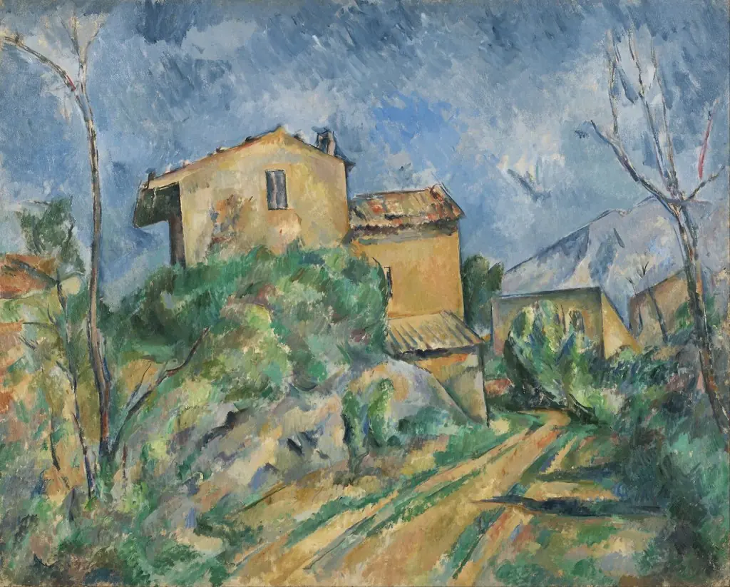 Maison Maria with a View of Château Noir, by Paul Cezanne, oil, 1898