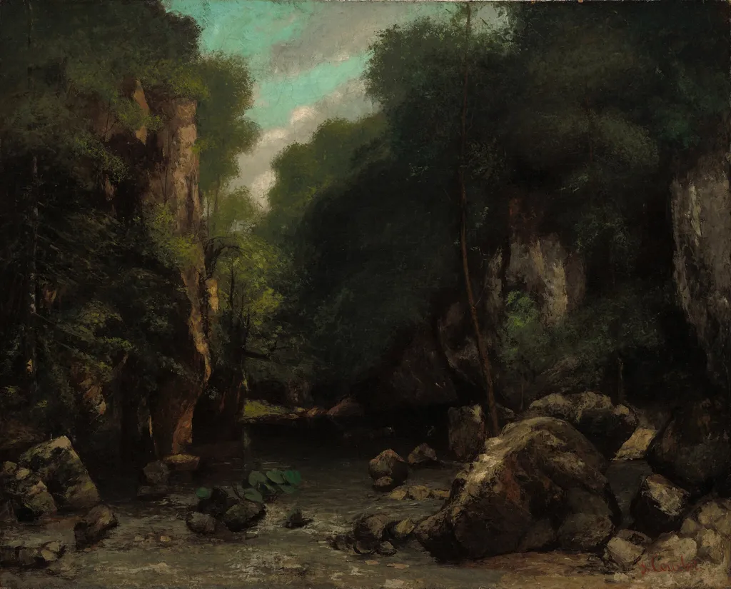 The Valley of Les Puits-Noir, by Gustave Courbet, oil, 1868