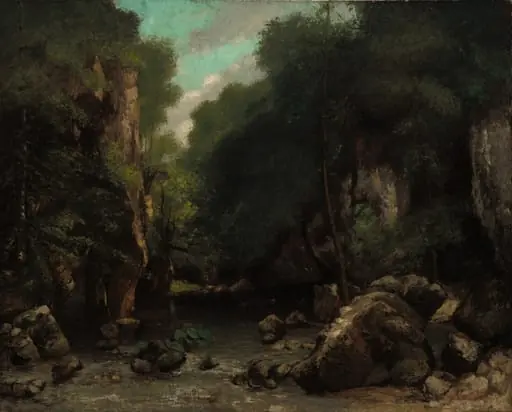 The Valley of Les Puits-Noir, by Gustave Courbet, oil, 1868