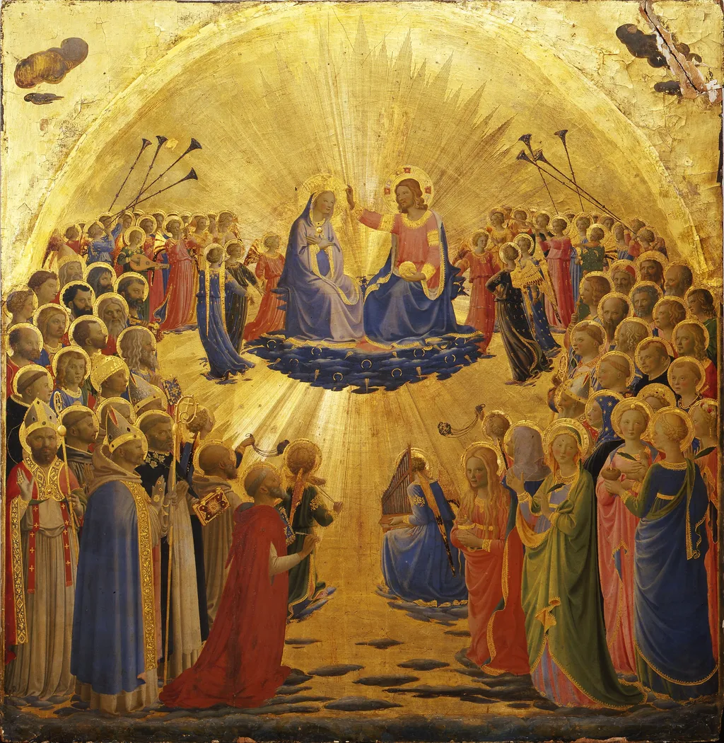 Coronation of the Virgin, by Fra Angelico, tempera, 1434