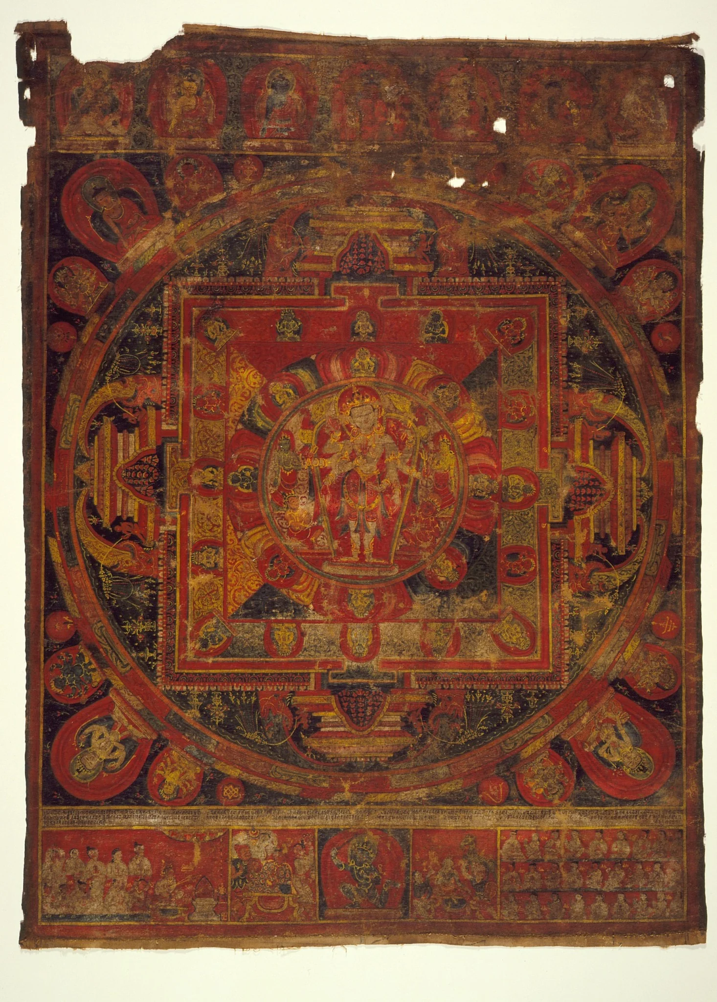 Mandala of Amoghapasha Lokeshvara, detail