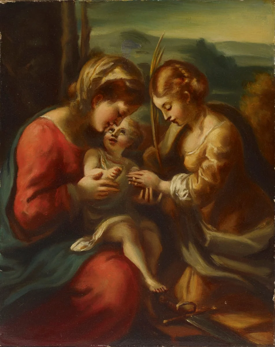 Pyhän Katariinan kihlaus, detail