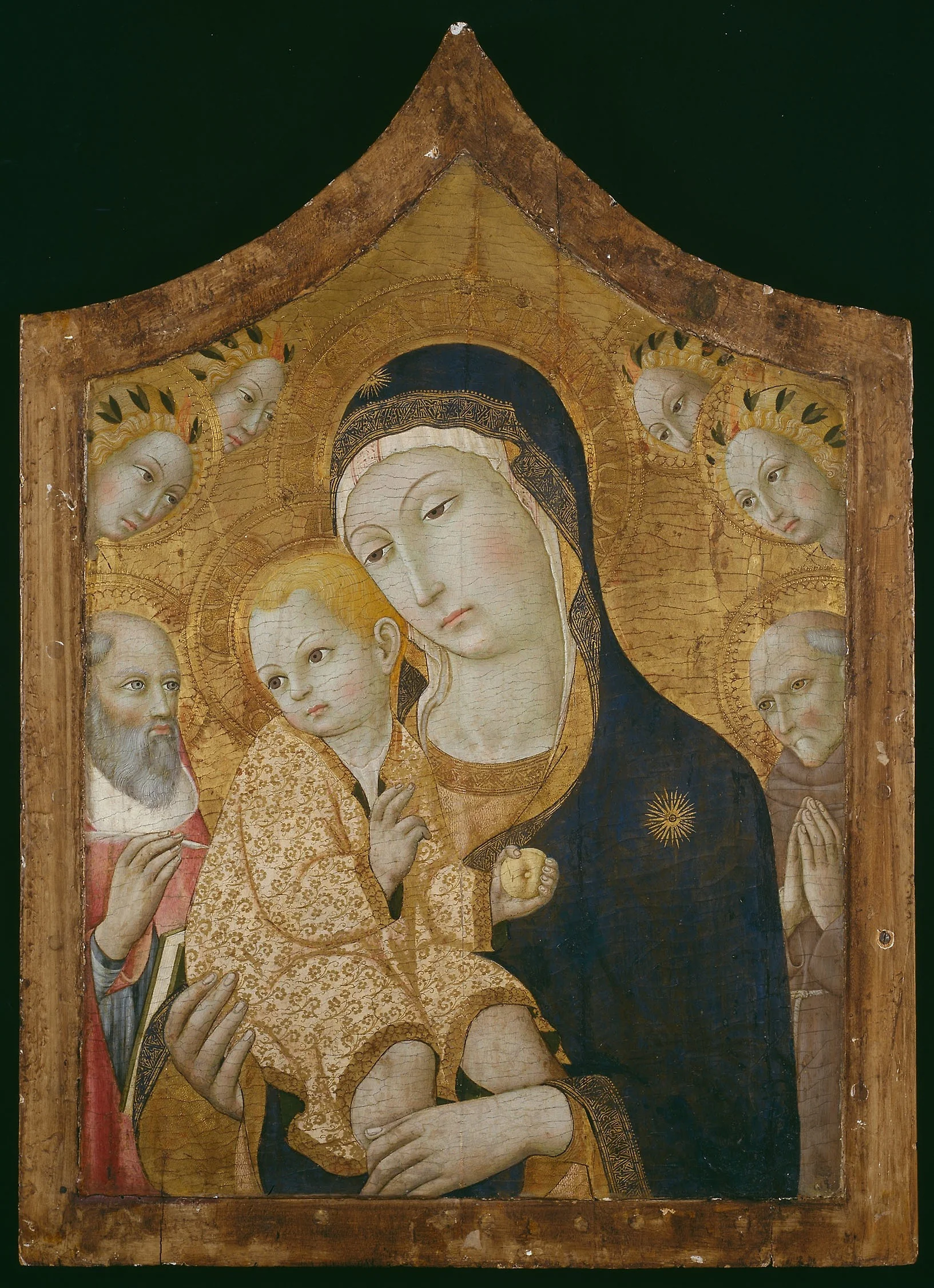 Virgin and Child with Saints Jerome, Bernardino of Siena, and Angels, detail