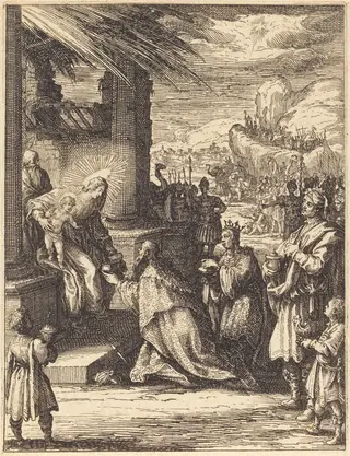 The Adoration of the Magi, by Jacques Callot, ink, 1626