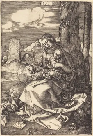 The Virgin and Child with the Pear, by Albrecht Dürer, ink, 1511