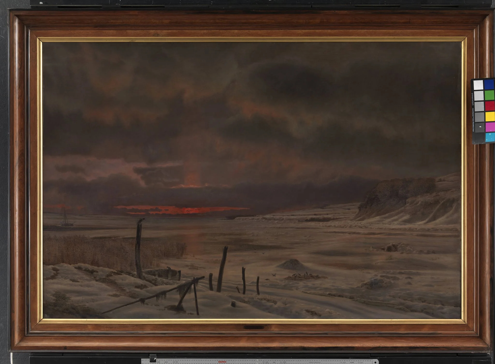 A Winter's Evening by a Danish Fiord, detail