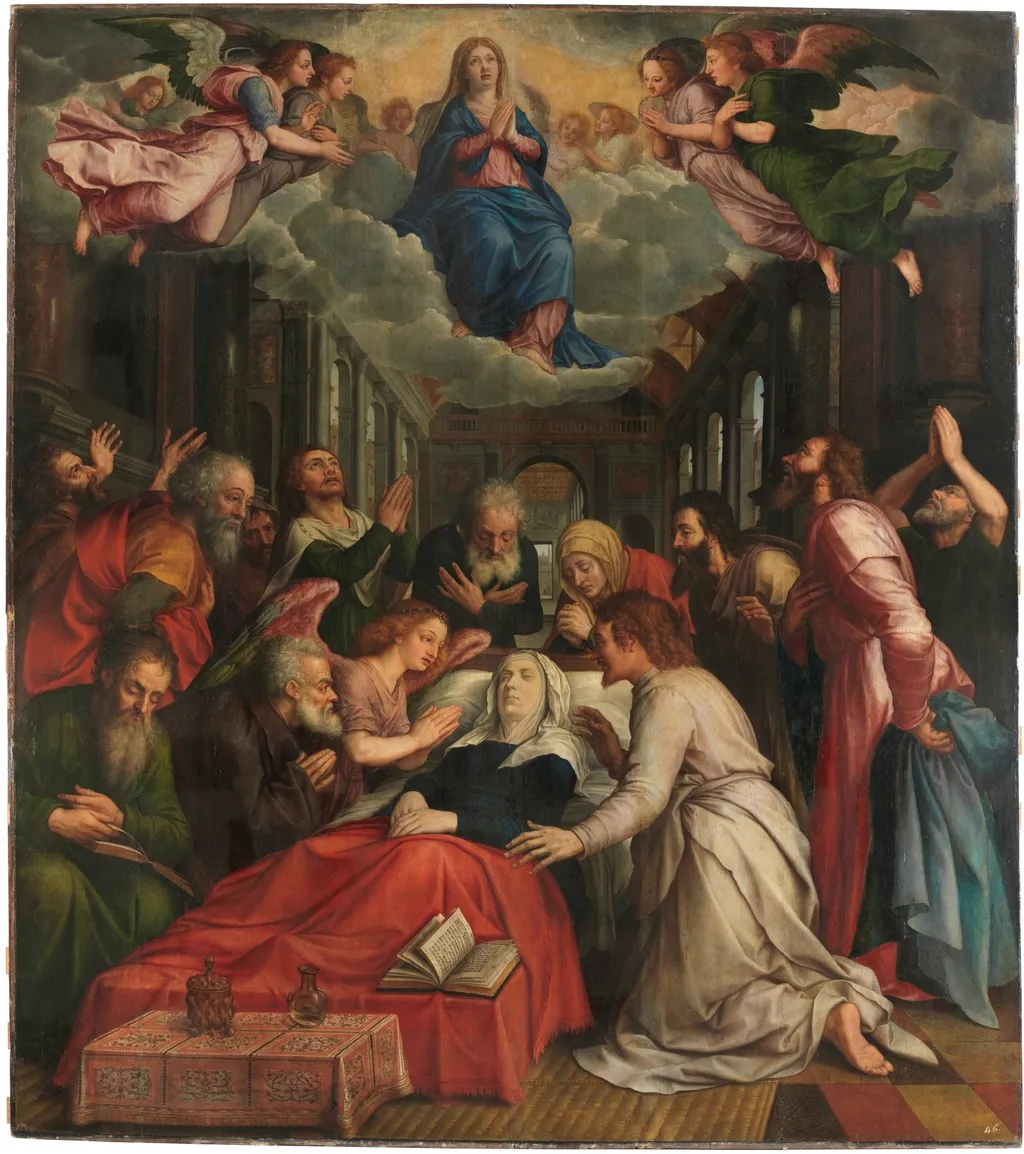 The Death of the Virgin, by Michiel Coxie, oil, 1550