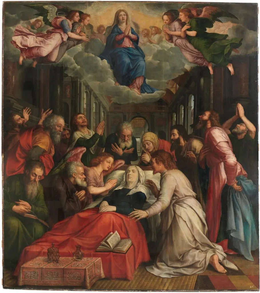 The Death of the Virgin, by Michiel Coxie, oil, 1550