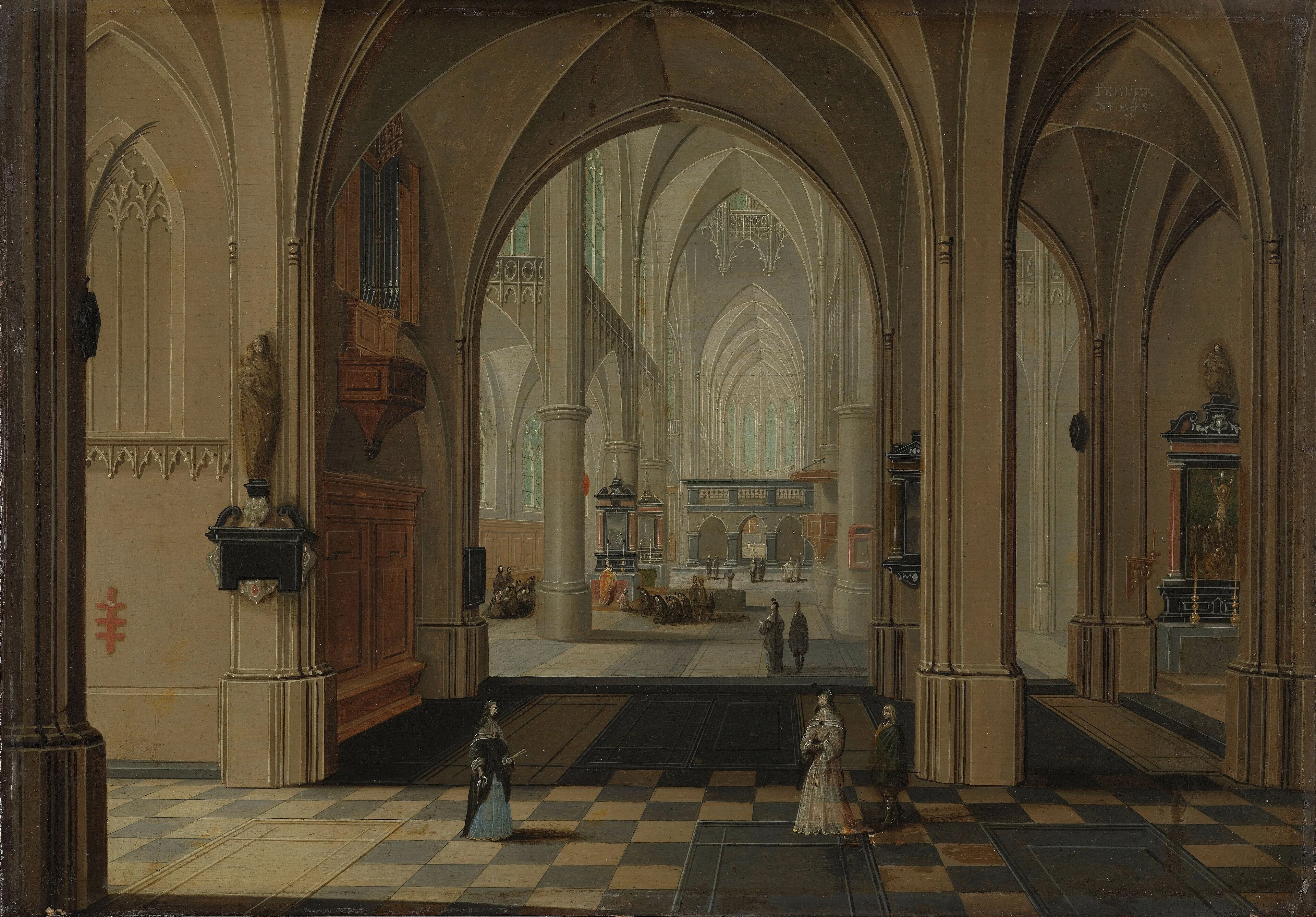 Church interior, detail