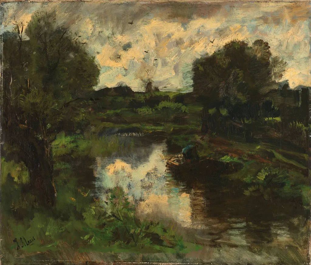 A Polder Landscape after a Thunderstorm, by Jacob Maris, oil, 1896