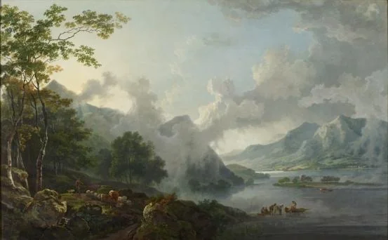 View of Windermere Lake, early morning, detail
