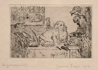 The Seven Deadly Sins: Gluttony, by James Ensor, 1904