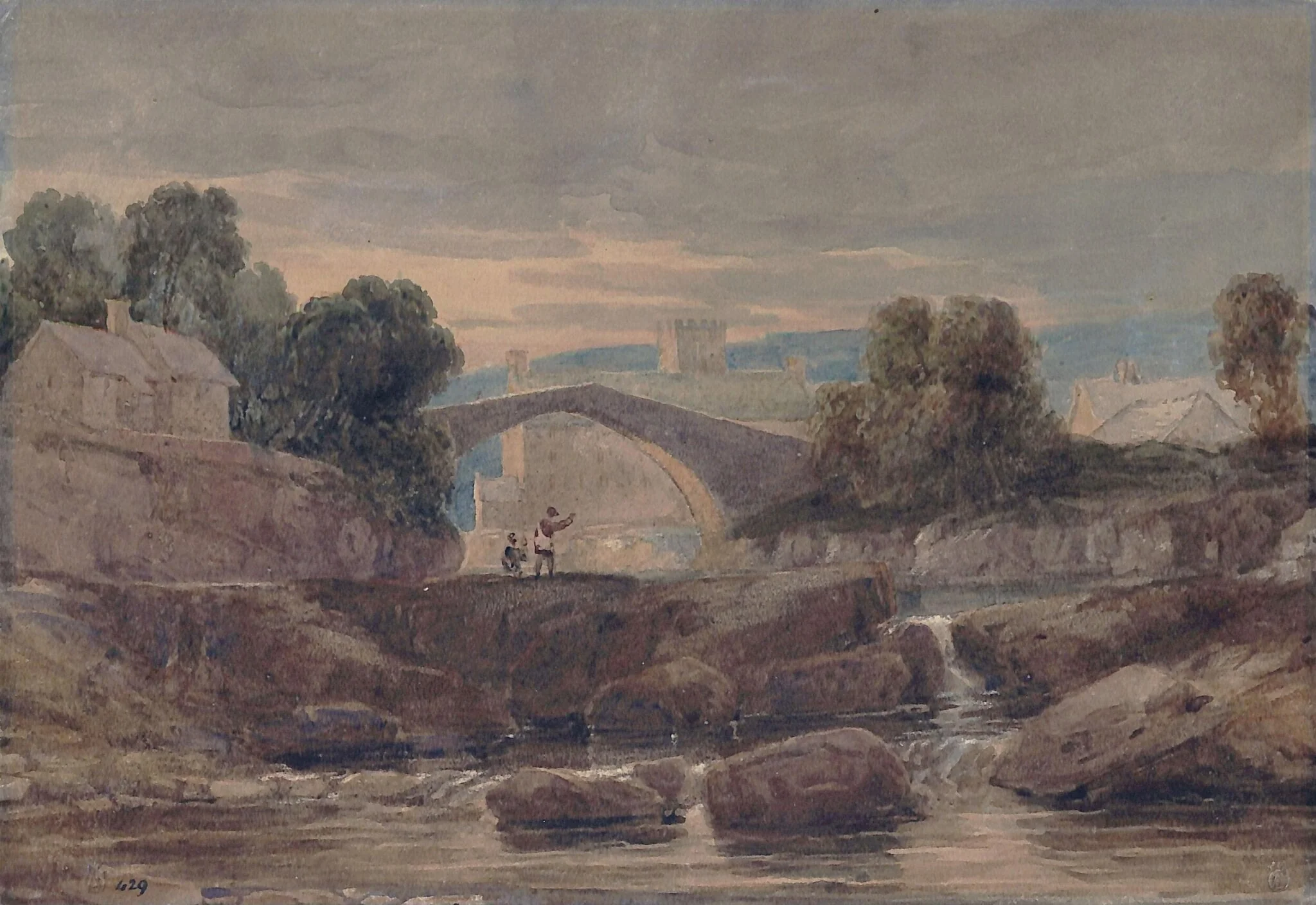 Landscape with Bridge, detail