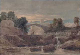 Landscape with Bridge, by David Cox, 1850