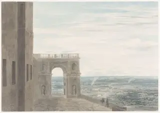 The Campagna, Rome, by John Robert Cozens, watercolor, 1750
