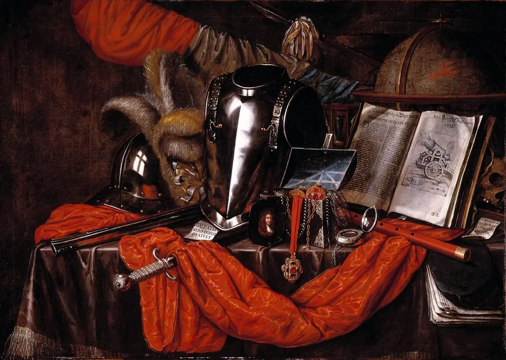 A Vanitas, by Evert Collier, oil, 1669