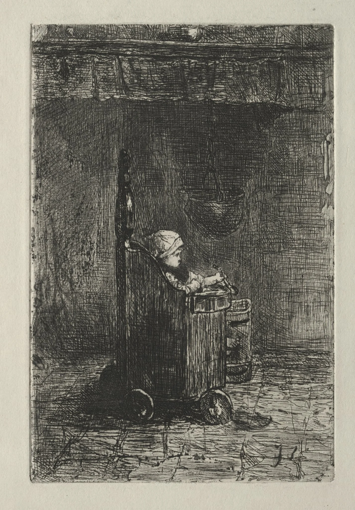 Baby in His Chair, detail